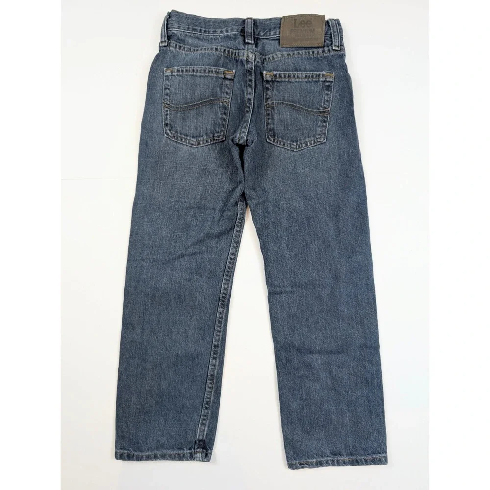 Lee Premium Select Regular Fit Straight Leg‎ Blue Denim Wash Jeans Boy's Size 10
